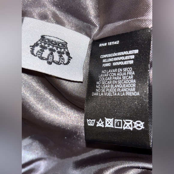 Juicy Couture Aviator Black Quiled Bomber Jacket L NEW Detachable Fur Collar - Picture 7 of 11